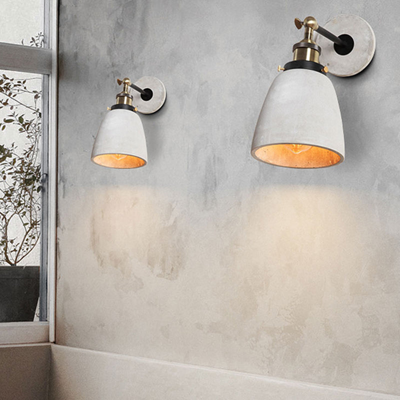 Elise Industrielle Wandlampe mit verstellbarem grauen Metallschirm
