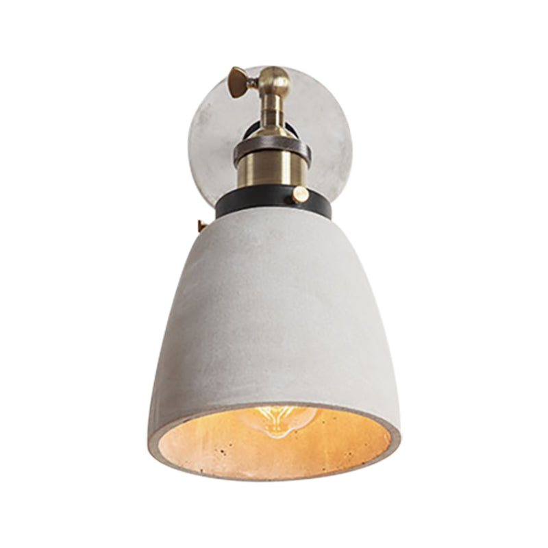 Elise Industrielle Wandlampe mit verstellbarem grauen Metallschirm