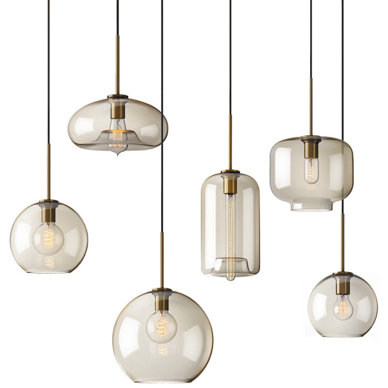 Élise Cognac Glas Hängeleuchte