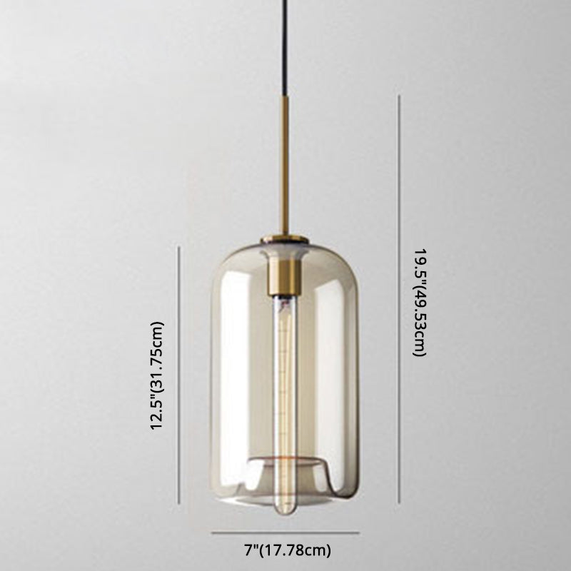 Élise Cognac Glas Hängeleuchte