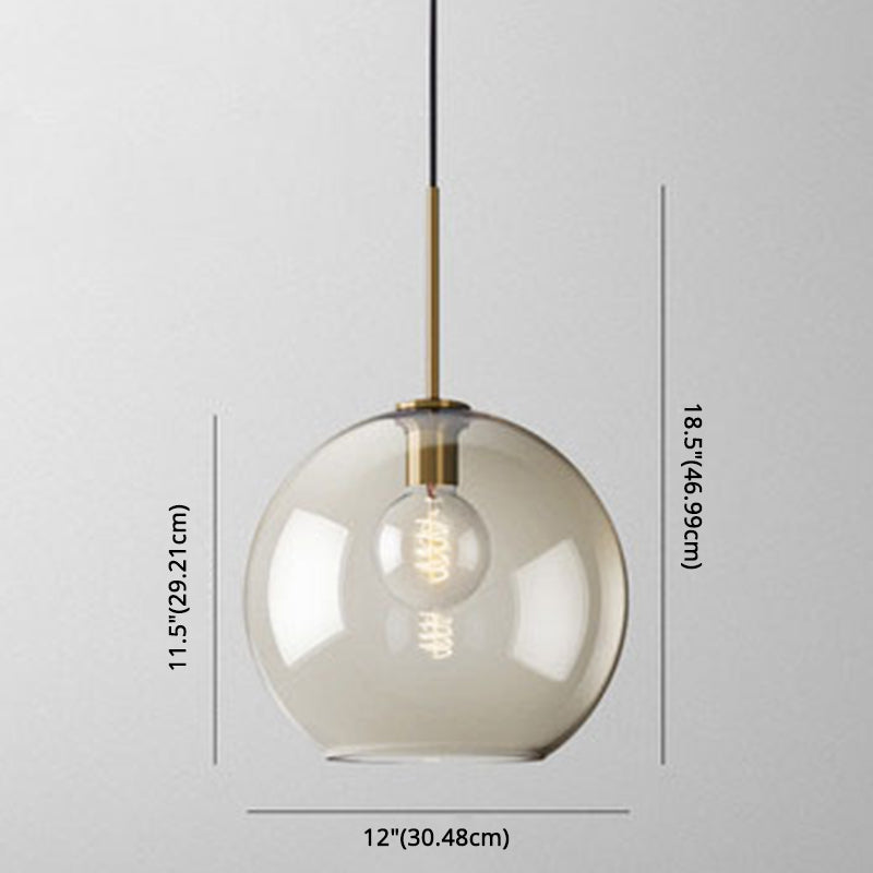 Élise Cognac Glas Hängeleuchte