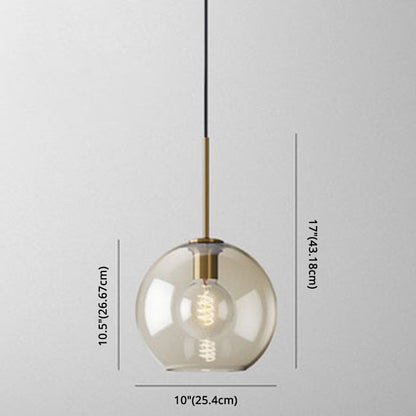 Élise Cognac Glas Hängeleuchte