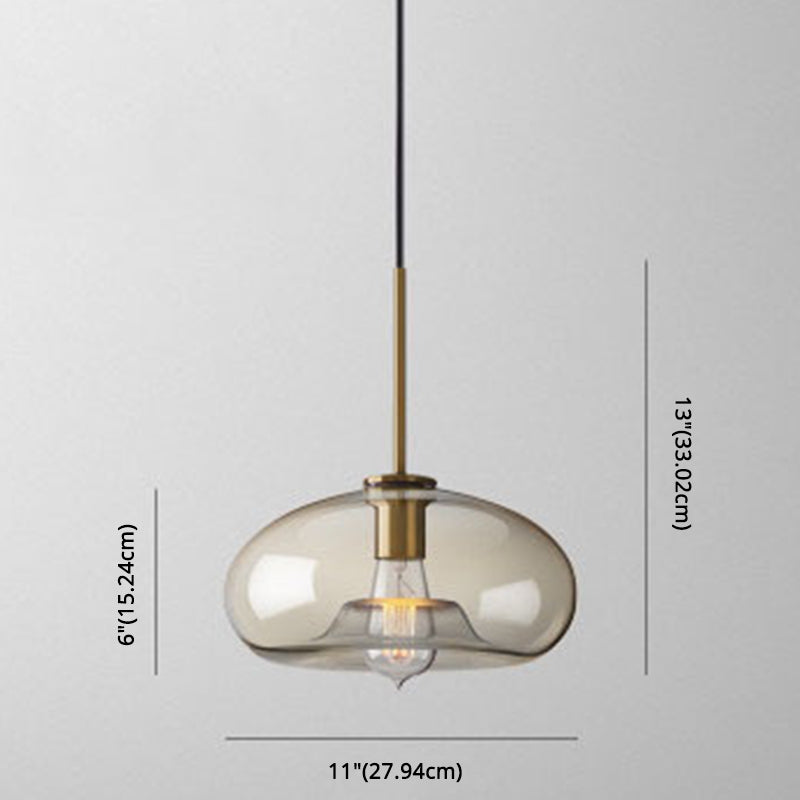 Élise Cognac Glas Hängeleuchte