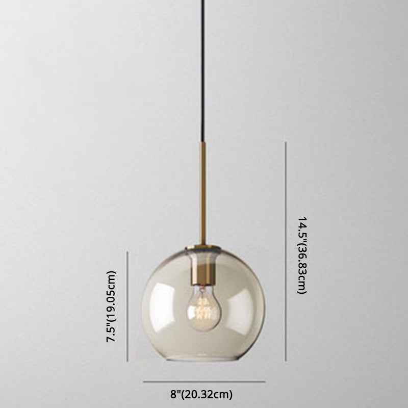 Élise Cognac Glas Hängeleuchte