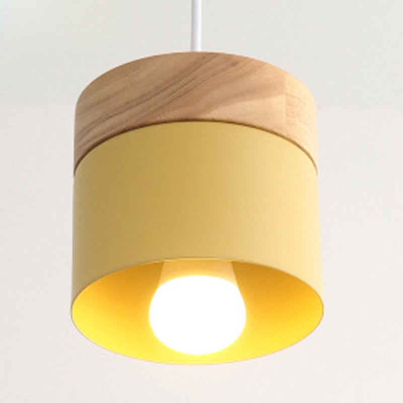 Aurélie Moderne Macarons Hängeleuchte mit Holzplatte