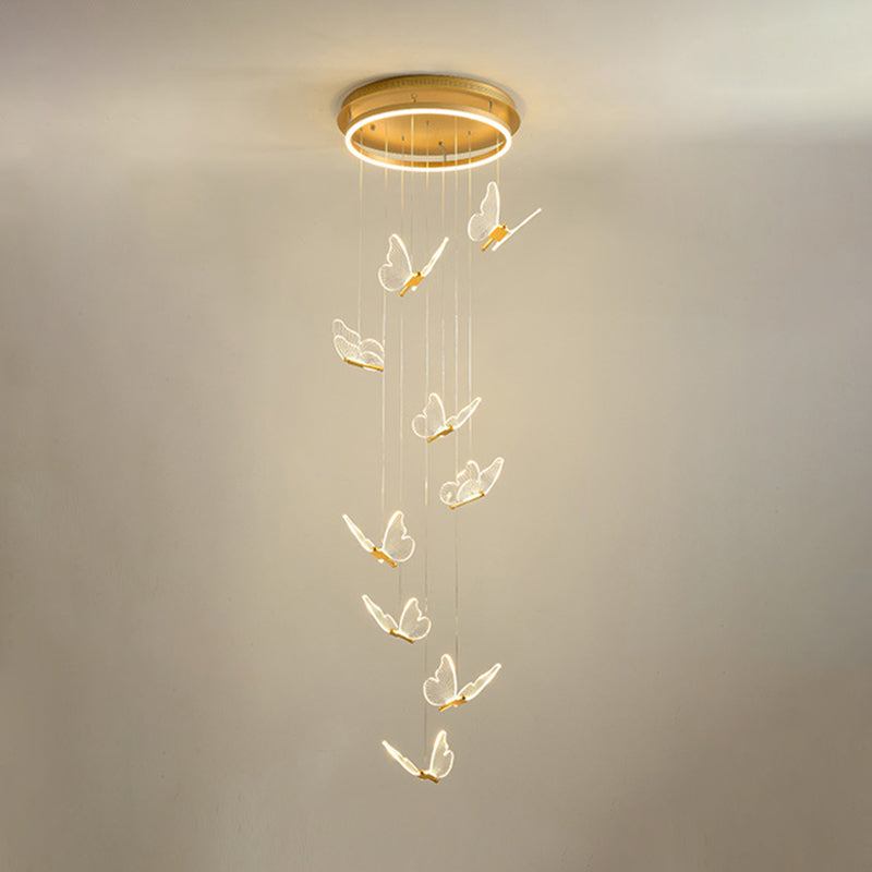 Élise Butterfly Spiral LED Pendant Light