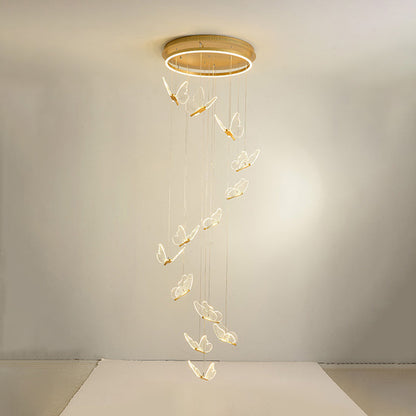 Élise Butterfly Spiral LED Pendant Light