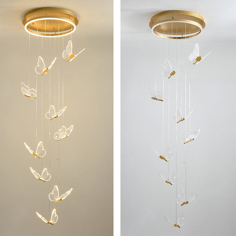 Élise Butterfly Spiral LED Pendant Light