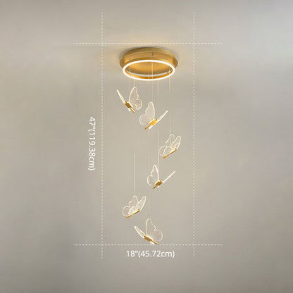 Élise Butterfly Spiral LED Pendant Light