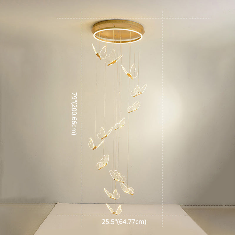Élise Butterfly Spiral LED Pendant Light