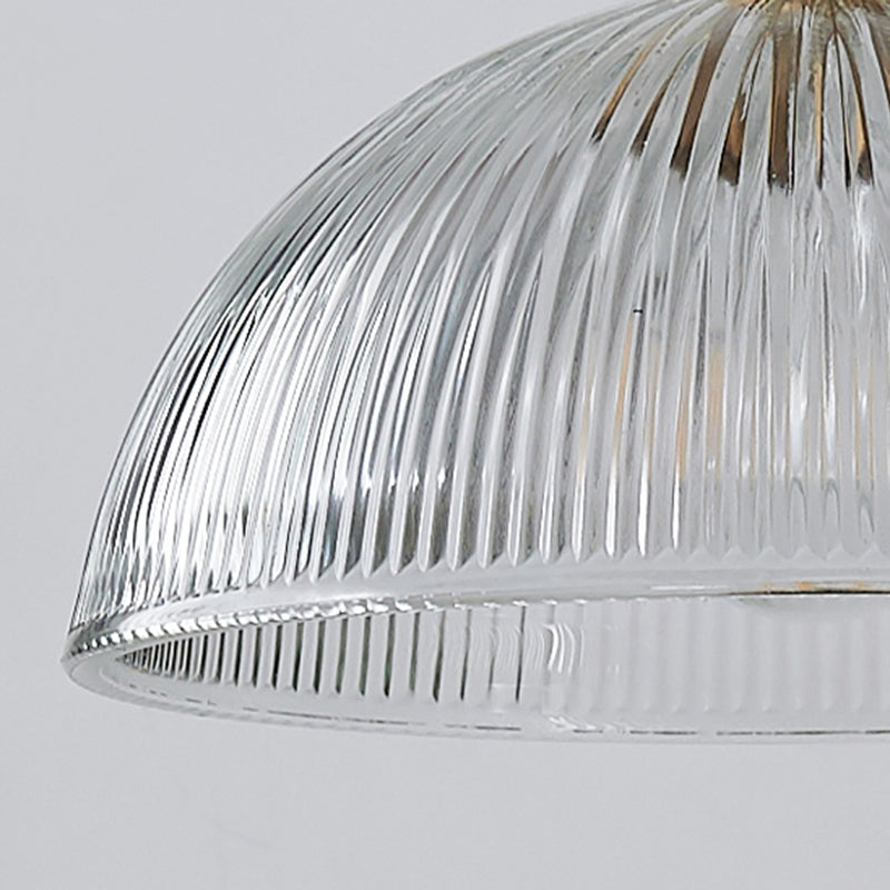 Gabrielle Ribbed Glass Bowl Pendant Light