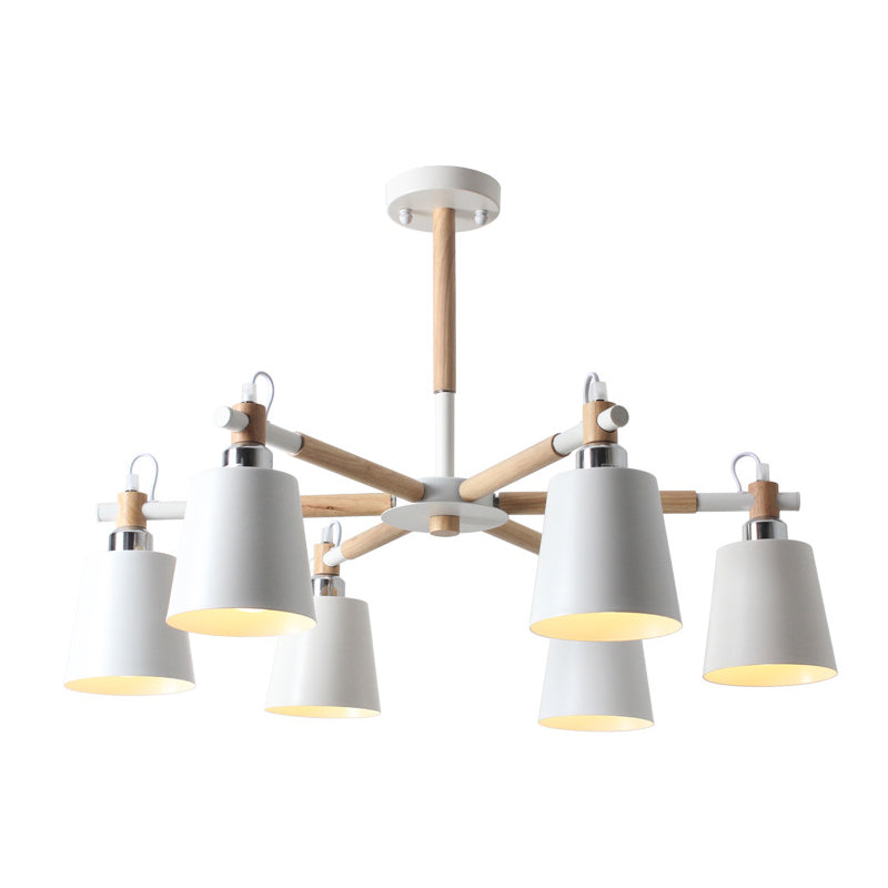 Céline Rubber Wood Pendant Chandelier Modern Minimalist Light