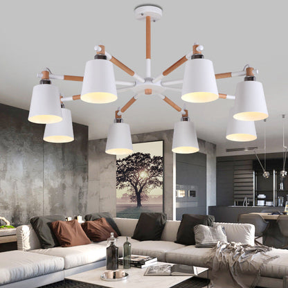 Céline Rubber Wood Pendant Chandelier Modern Minimalist Light