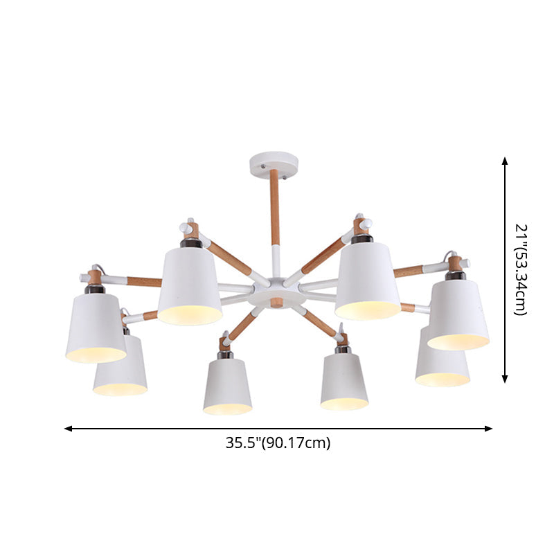 Céline Rubber Wood Pendant Chandelier Modern Minimalist Light