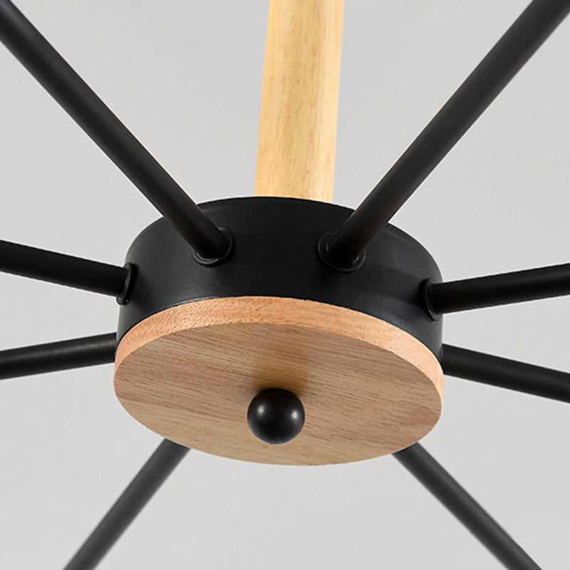 Sophie Wooden Antler Sputnik Kronleuchter Schwarz 6/10-flammige Pendelleuchte
