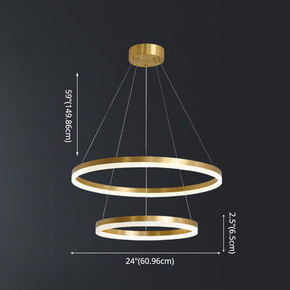 Madeleine gestufter LED-Kronleuchter, Gold, modernes Pendel