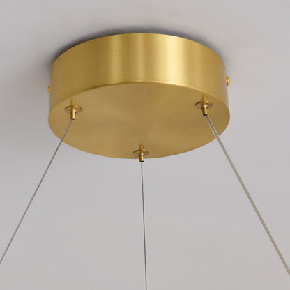 Madeleine gestufter LED-Kronleuchter, Gold, modernes Pendel