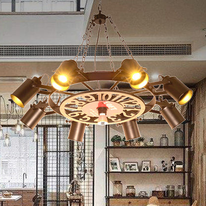 Adeline Industrial Wheel Chandelier Ceiling Light