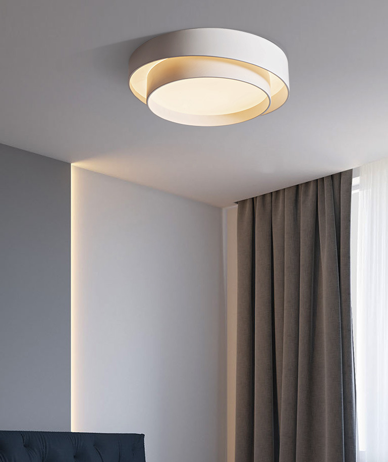 Chloé Nordic White runde LED-Deckenleuchte