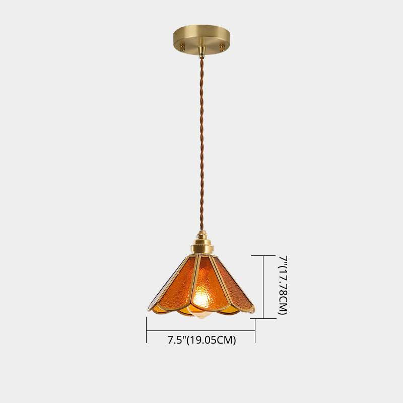 Élodie Hängelampe im Tiffany-Stil aus mattiertem Glas