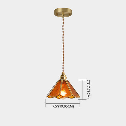 Élodie Hängelampe im Tiffany-Stil aus mattiertem Glas