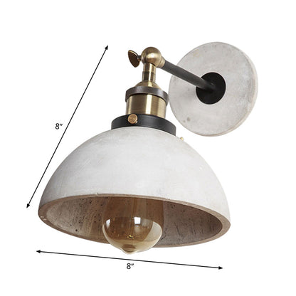 Elise Industrielle Wandlampe mit verstellbarem grauen Metallschirm