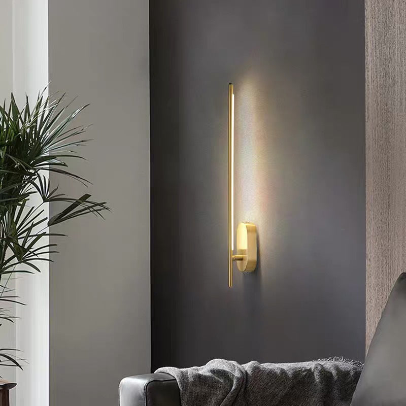 Wandleuchte Camille aus Metall, Schwarz und Messing