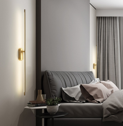 Wandleuchte Camille aus Metall, Schwarz und Messing