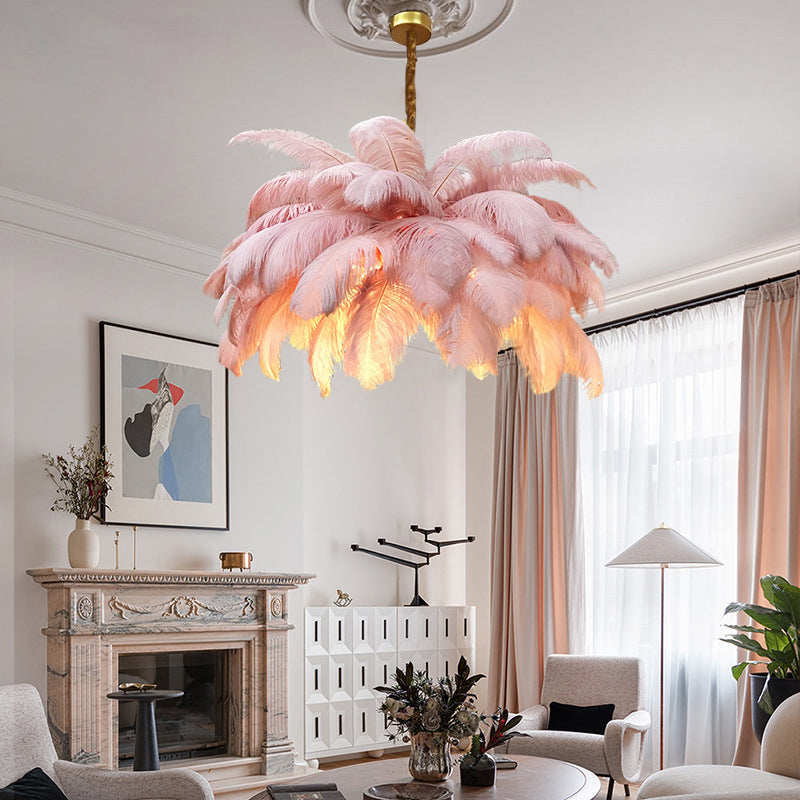 Camille Ostrich Feather Chandelier