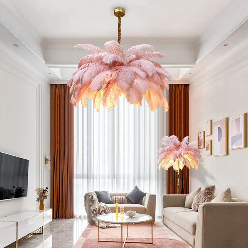Camille Ostrich Feather Chandelier