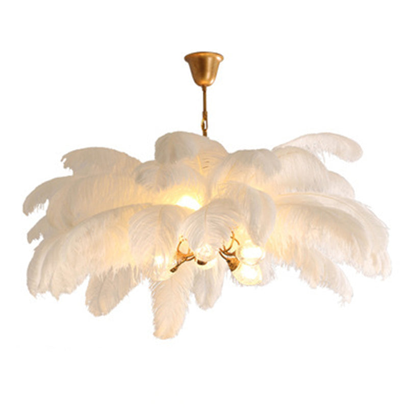 Camille Ostrich Feather Chandelier