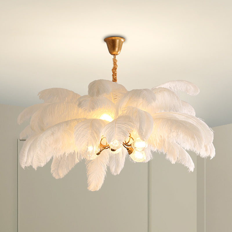 Camille Ostrich Feather Chandelier