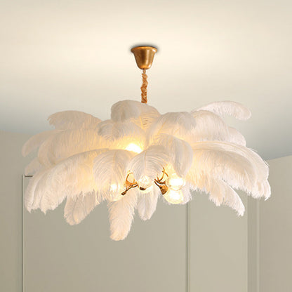 Camille Ostrich Feather Chandelier