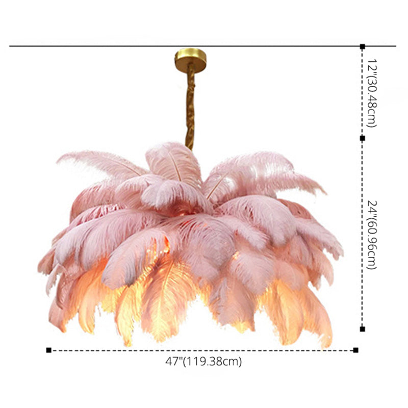 Camille Ostrich Feather Chandelier