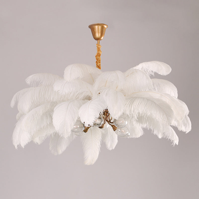 Camille Ostrich Feather Chandelier