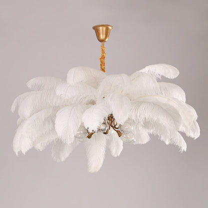 Camille Ostrich Feather Chandelier
