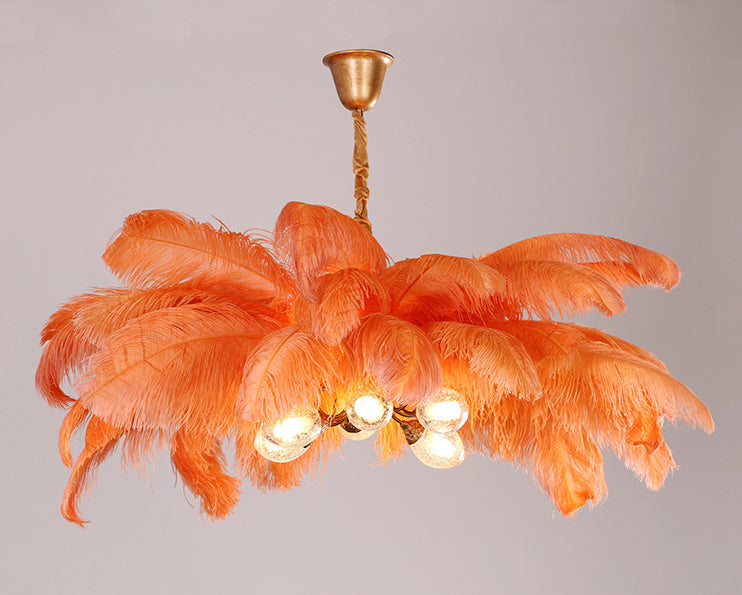 Camille Ostrich Feather Chandelier