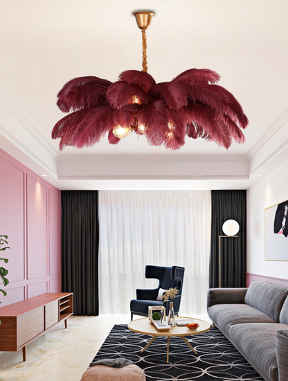 Camille Ostrich Feather Chandelier