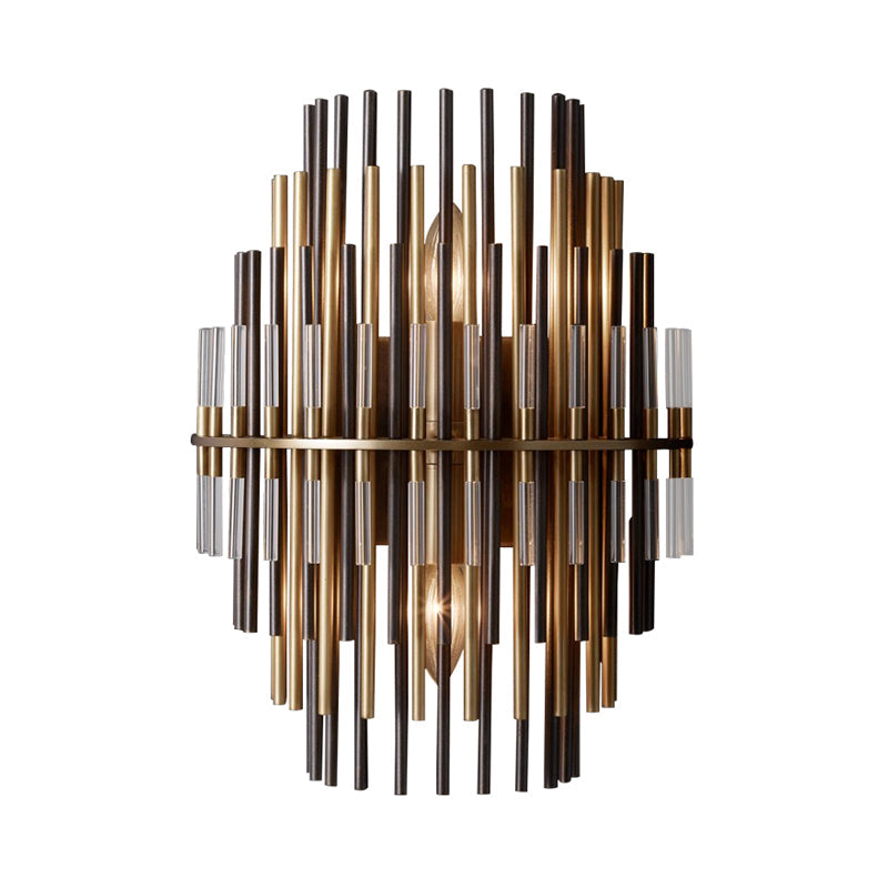 Lucienne Chrom Schwarz Gestufte Röhren Wandleuchte Metall-Wandlampe
