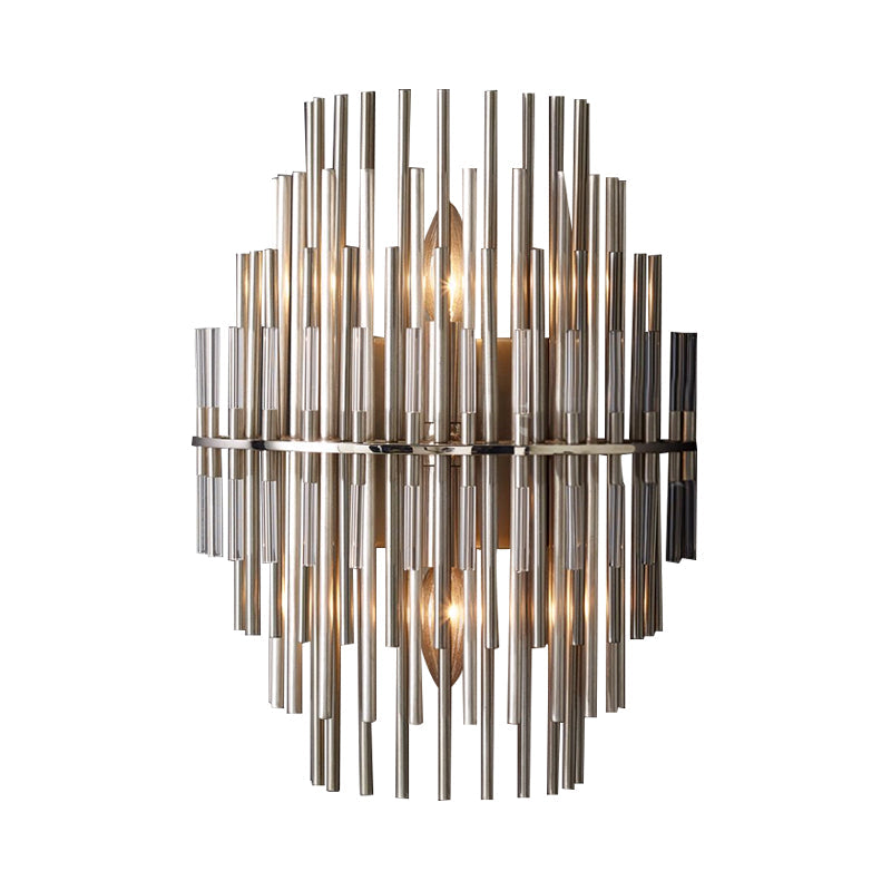 Lucienne Chrom Schwarz Gestufte Röhren Wandleuchte Metall-Wandlampe