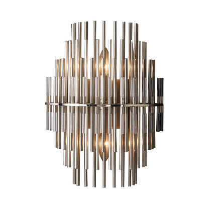 Lucienne Chrom Schwarz Gestufte Röhren Wandleuchte Metall-Wandlampe