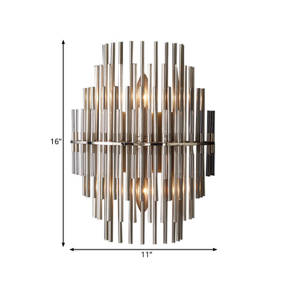 Lucienne Chrom Schwarz Gestufte Röhren Wandleuchte Metall-Wandlampe