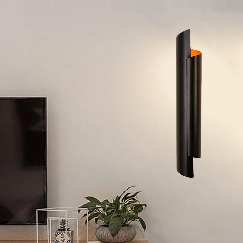 Valérie Scrolled Dual Light Wall Sconce Black/White/Gold