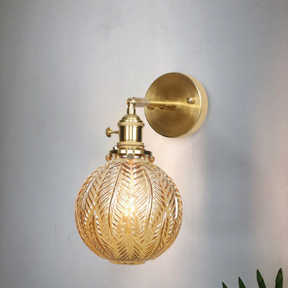 Margaux Geometric Wall Lamp with Prismatic Glass and Brass Finish