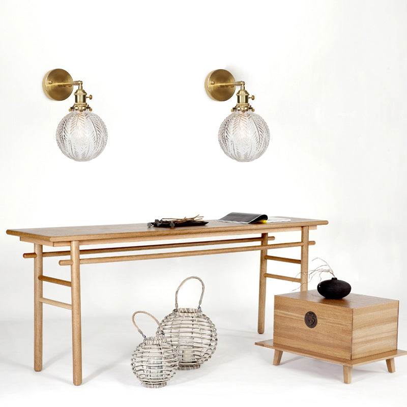 Margaux Geometric Wall Lamp with Prismatic Glass and Brass Finish
