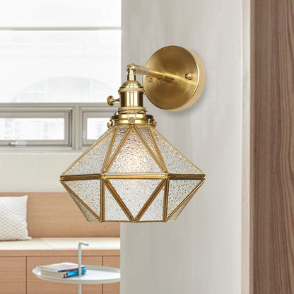 Isabelle Prismatic Glas Geometrische Wandleuchte Messing