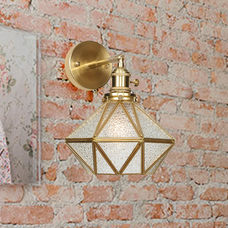 Isabelle Prismatic Glas Geometrische Wandleuchte Messing