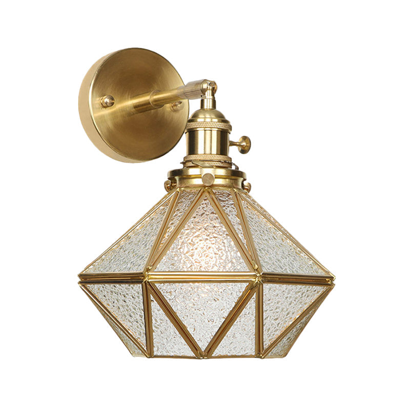 Isabelle Prismatic Glas Geometrische Wandleuchte Messing