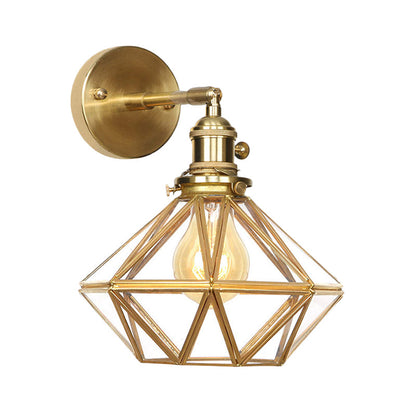 Isabelle Prismatic Glas Geometrische Wandleuchte Messing