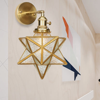 Isabelle Prismatic Glas Geometrische Wandleuchte Messing